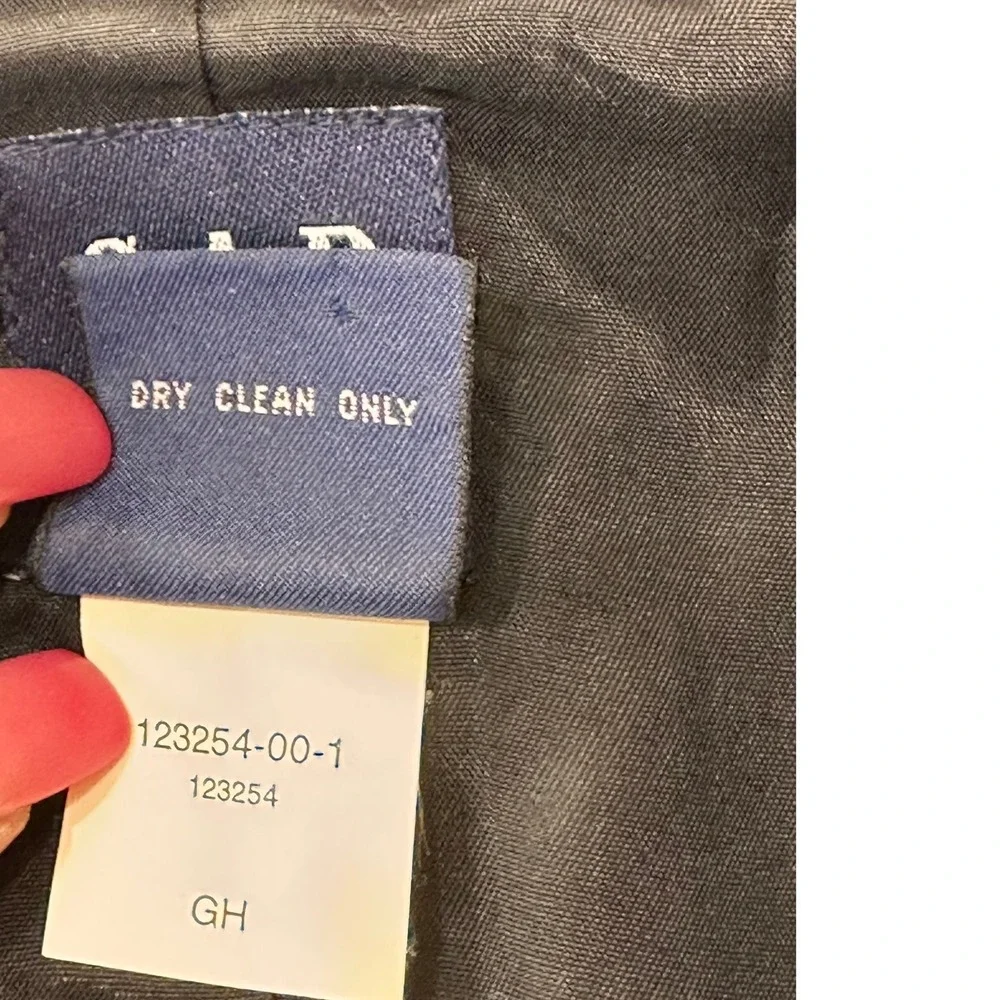 GAP Black Velvet Double Breasted Blazer Pants Suit Set Womens Size 8‎ - Picture 7 of 16